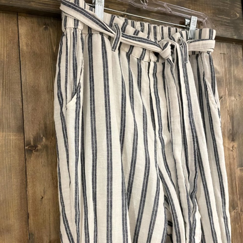 Blue And White Striped Pants